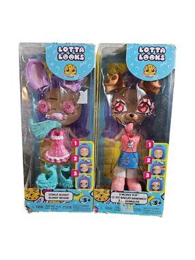 Lotta Looks Cookie Swirl Donut Bunny + S'mores' Pup Mood Pack doll toys